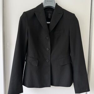 The Limited Stretch Black Blazer Size S Fitted Career Jacket 3 Button Tailored